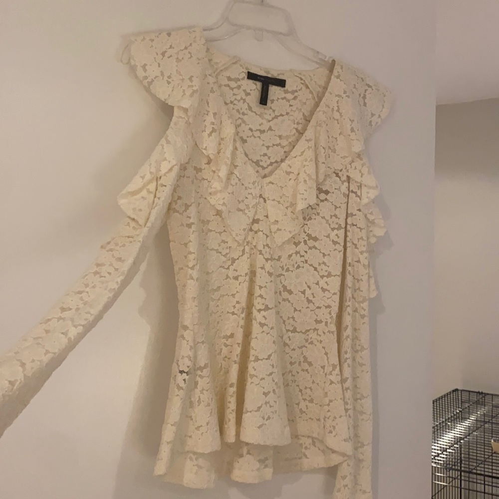 Bcbg Maxazria lace white long sleeve